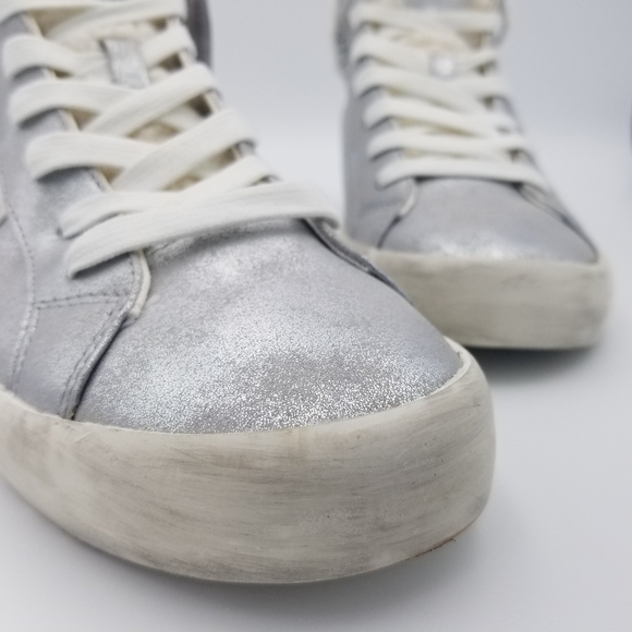 Nine West Stunnah3 High-Top Sneakers, Silver Multi, Faux Fur lined, Women's 11 - Picture 4 of 16